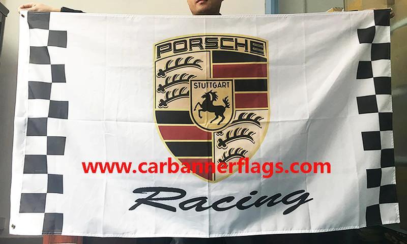 Car Flag for Porsche Flag- 3x5 FT Banner-100% polyester by flagsshop
