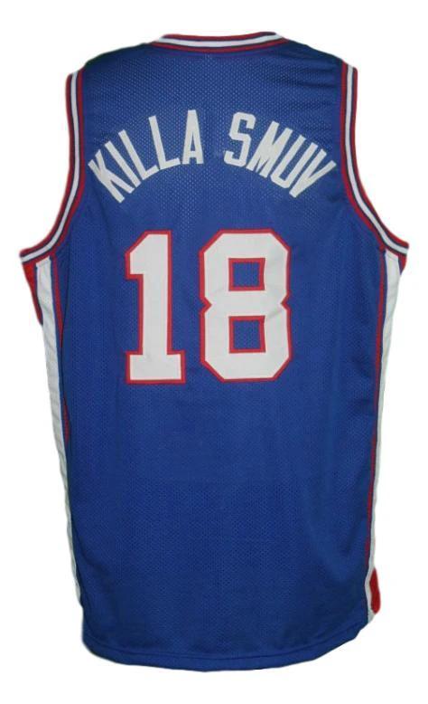 Killa Smuv Jersey #18 Pros Basketball Sewn Blue by My store basketball