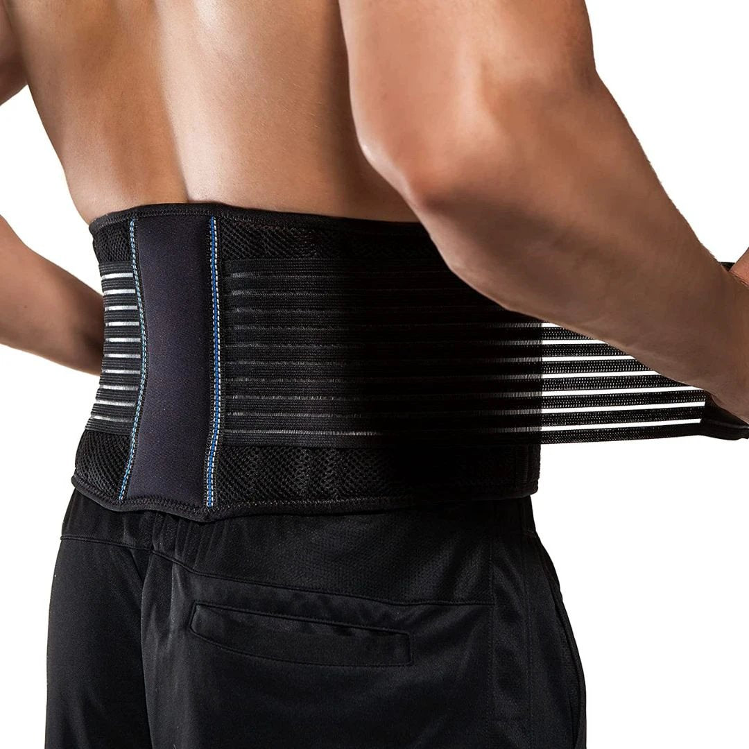 BackGuard Premium Back Pain Support Belt | Targeted Compression Relief - for Lower Back Strain - Herniated Discs and Posture Improvement Bowlift by Bowlift
