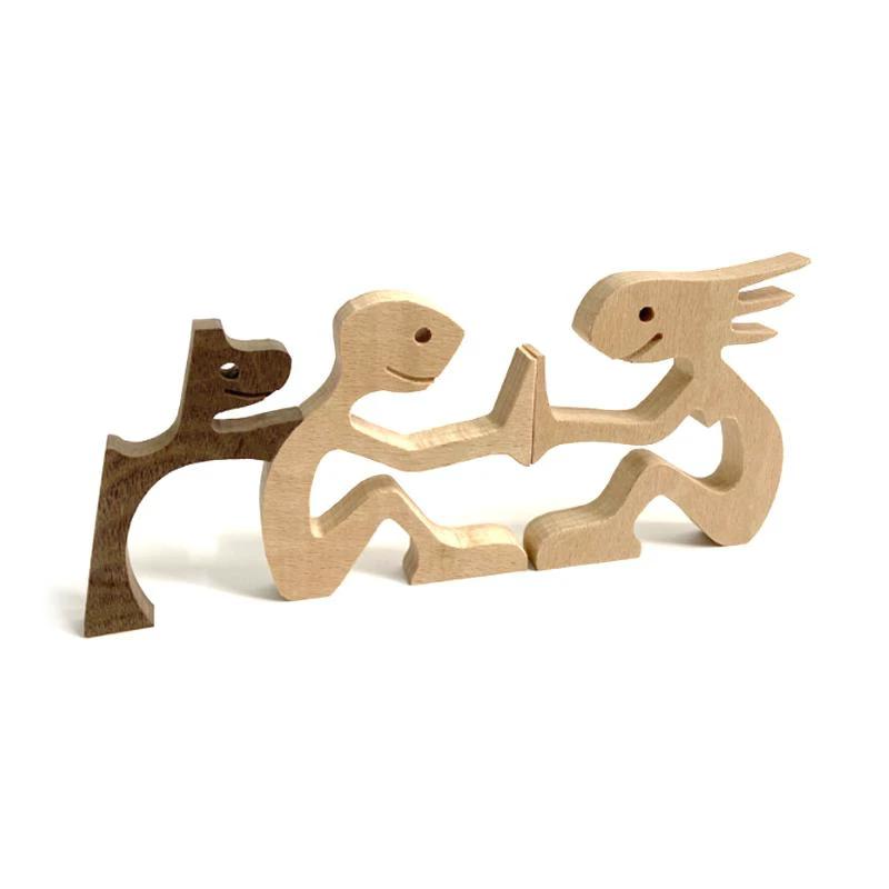 Tier lovers - Table ornaments made of wood carving by Bowlift