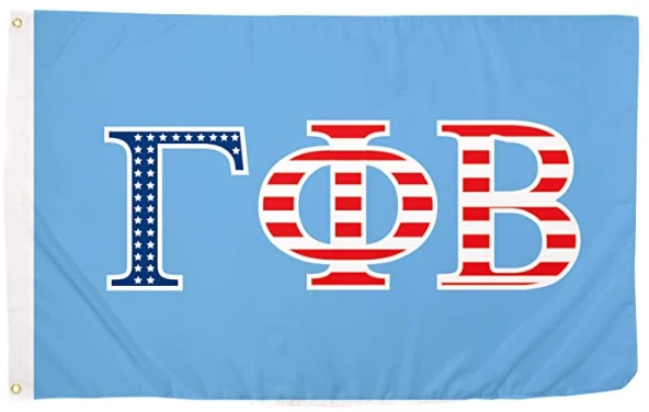 Gamma Phi Beta USA Letter Sorority Flag -3x5 FT Banner-100% polyester-2 Metal Grommets by flagsshop