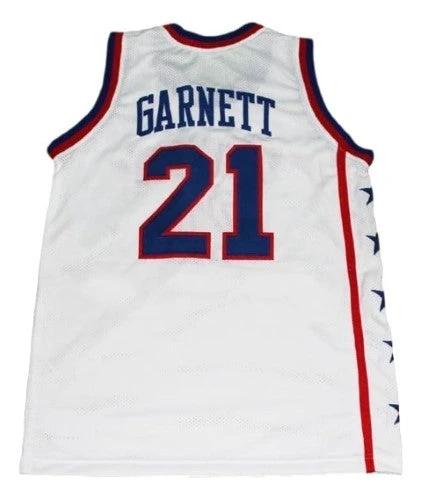 Kevin Garnett Jersey #21 McDonald's All American Basketball Sewn White by My store basketball
