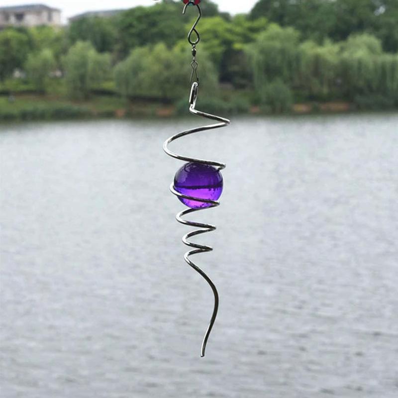 Spiral Crystal Ball Pendant by Bowlift
