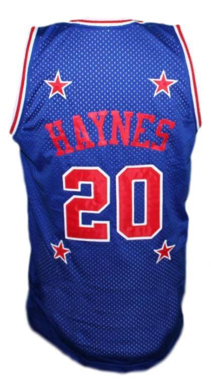 Mark Haynes Jersey #20 Harlem Magicians Basketball Sewn Blue by My store basketball