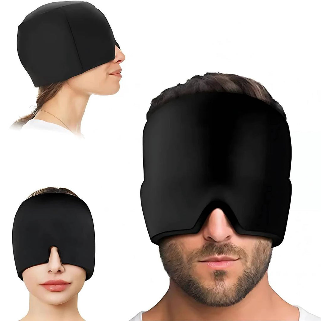 MigraSoothe Gel Hood Instant Headache and Migraine Relief | Cooling Comfort, Pressure Therapy & Light Blocking for Anytime Use Bowlift by Bowlift