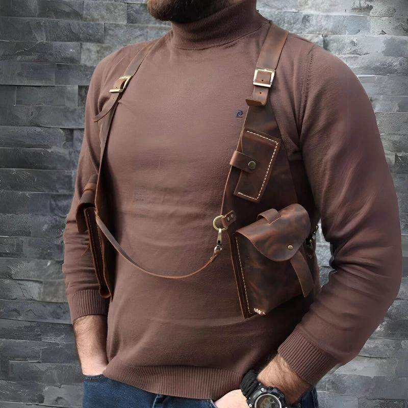 Medieval Steampunk Retro Shoulder Bag with Shoulder Strap by BowLift
