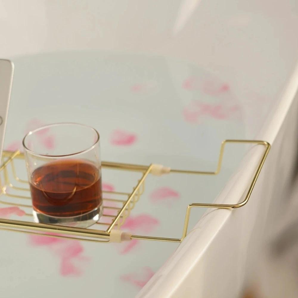 Adjustable Stainless Steel Bathtub Caddy Tray by Casa & Beyond