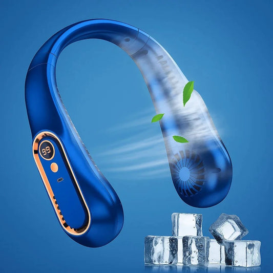 CoolEase | Portable Neck Fan – Hands‑Free Bladeless Cooling – Five‑Speed USB‑C – Travel Office Commuters Bowlift by Bowlift