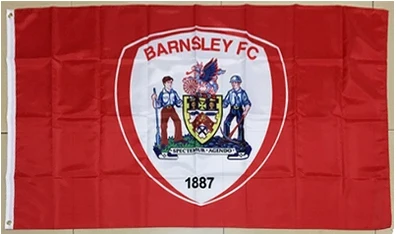 EPL Barnsley FC Flag-12x18 inch Banner-100% polyester-2 Metal Grommets by flagsshop