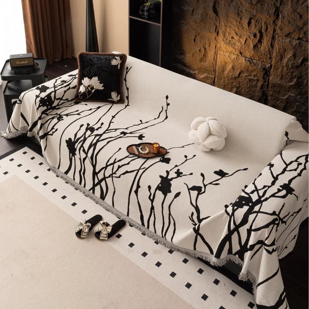 Twilight Branches Chenille Sofa Cover by Casa & Beyond