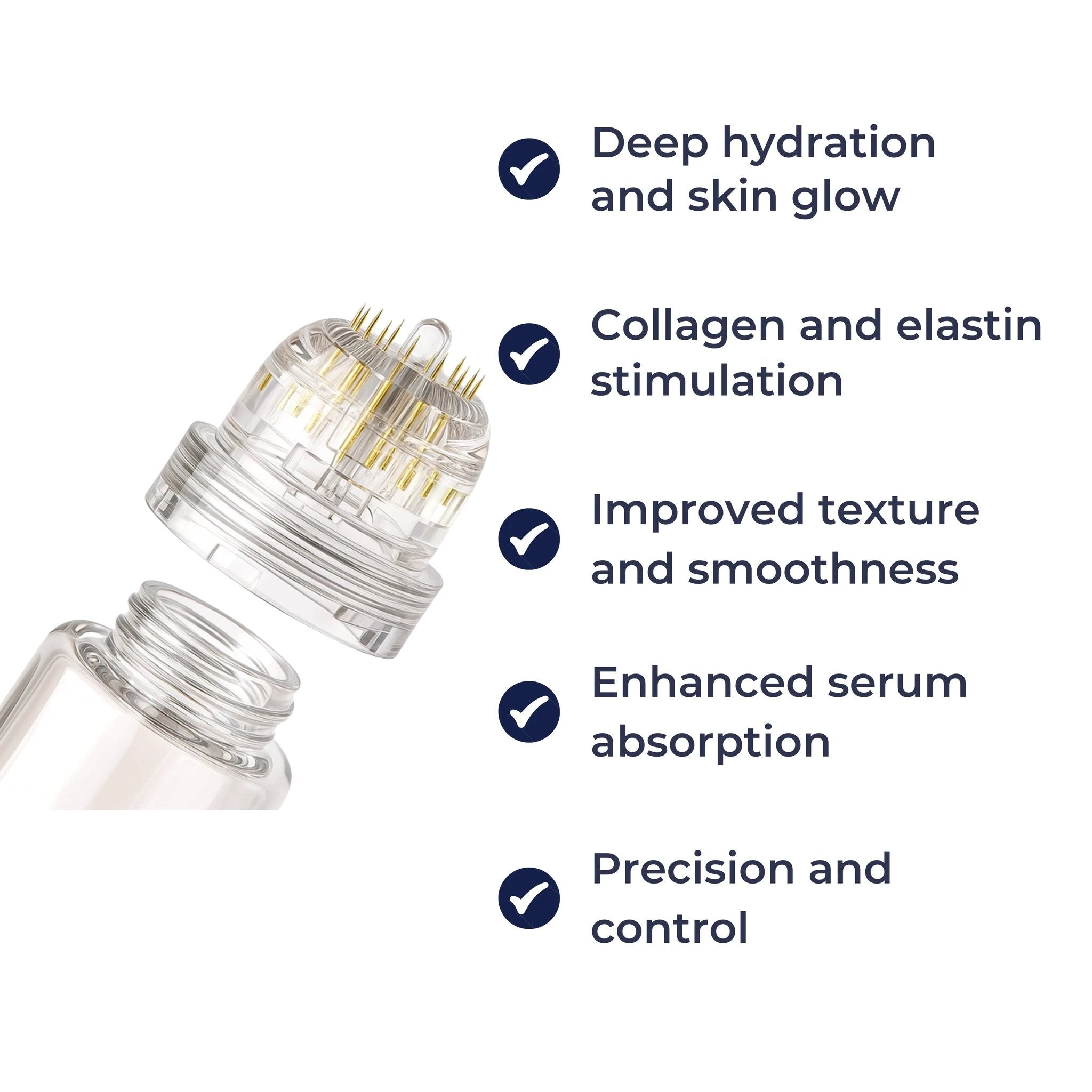 Precise Microneedles – Replaceable Head – Boost Serum Absorption for Radiant Skin Bowlift by Bowlift