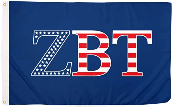 Zeta Beta Tau Flag-3x5 ft USA Pattern Letter Fraternity Banner Sign Decor ZBT Flag-100% polyester-2 Metal Grommets by flagsshop