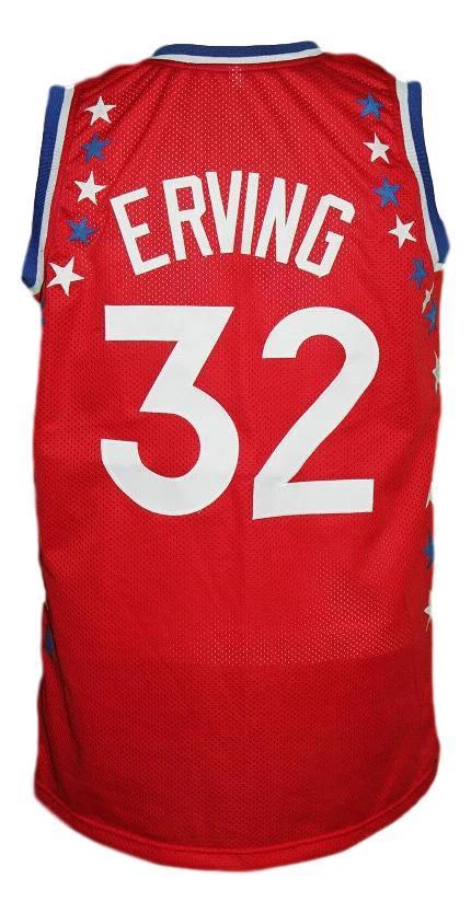 Julius Erving Jersey #32 Aba East All Stars Basketball Sewn Red by My store basketball