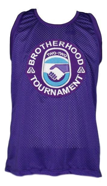 White Can't Jump Brotherhood Tournament Basketball Jersey Purple by My store basketball