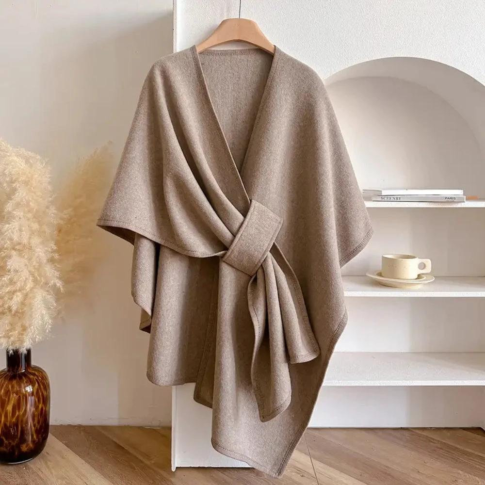 Luxurious Poncho Windproof Shawl Coat by Casa & Beyond