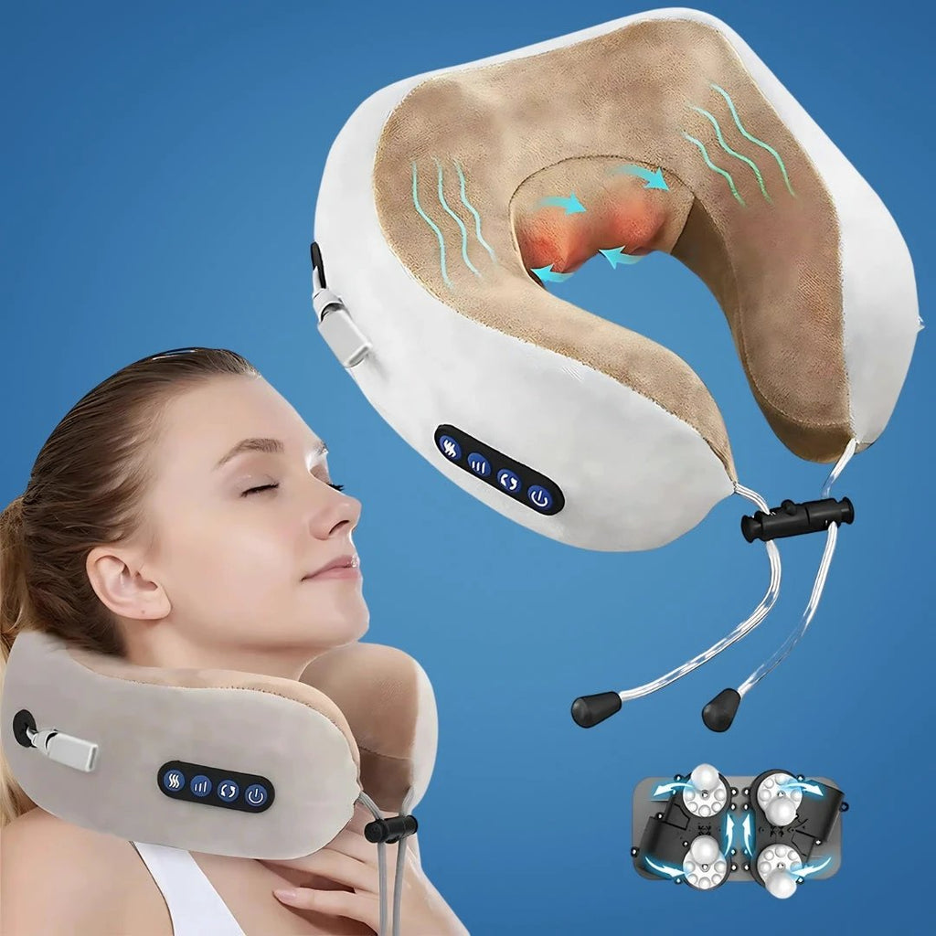 Eleviva | U-Shaped Neck Massager – Travel Pillow with Memory Foam – Elevation – Back Support – Snoring – Legs – Relaxation Bowlift by Bowlift