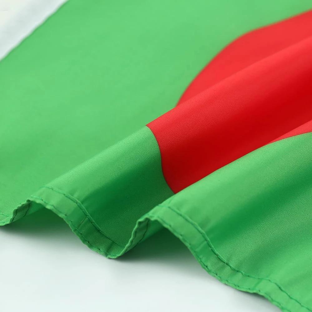 Lebanese flag Car Window Flag of Bangladesh 11X18 Inch(28x46cm) 100% Polyester, Strong White Flagpole by flagsshop
