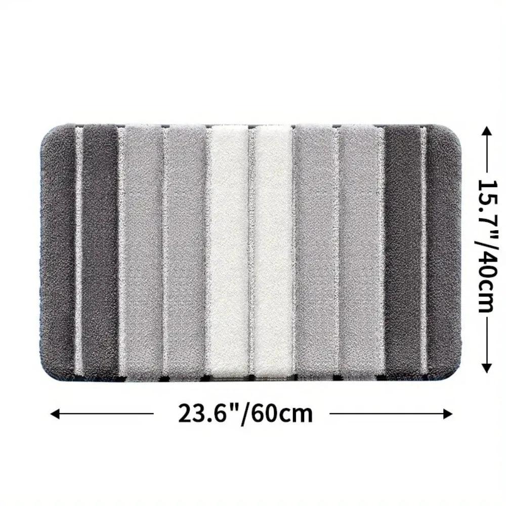 Lumiere Striped Absorbent Bath Mat by Casa & Beyond