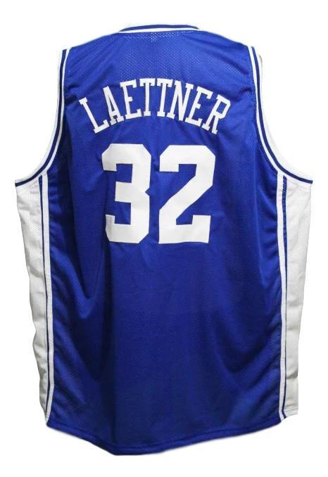 Christian Laettner Jersey #32 Duke College Basketball Sewn Blue by My store basketball