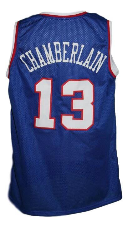 Wilt Chamberlain Jersey #13 Kansas College Basketball New Sewn Blue by My store basketball