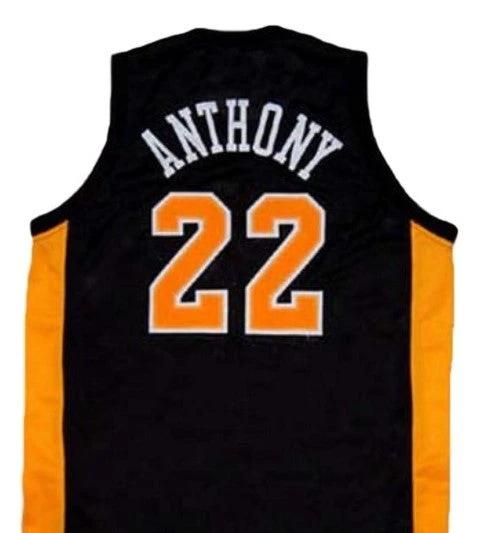 Carmelo Anthony Jersey #22 OWLS High School Basketball New Sewn Black by My store basketball