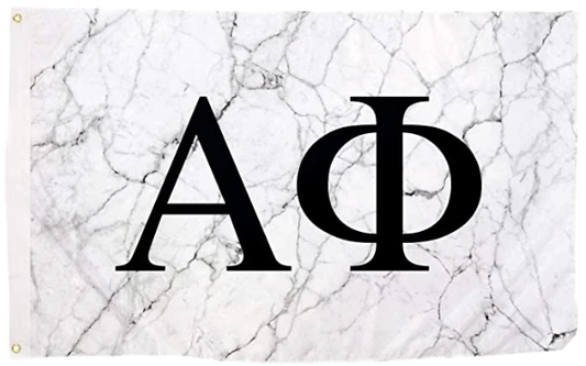 Alpha Phi Sorority Letter Flag-3 x 5 ft A Phi Banner-100% polyester-2 Metal Grommets by flagsshop
