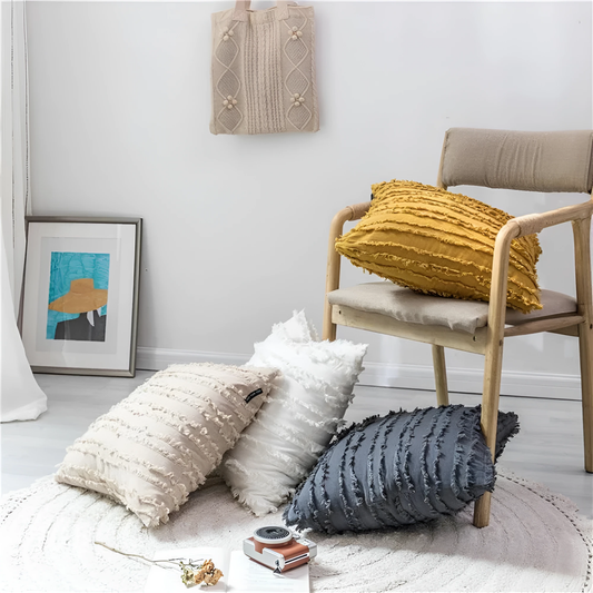 Bohemian Fringe Cushion Cover by Casa & Beyond