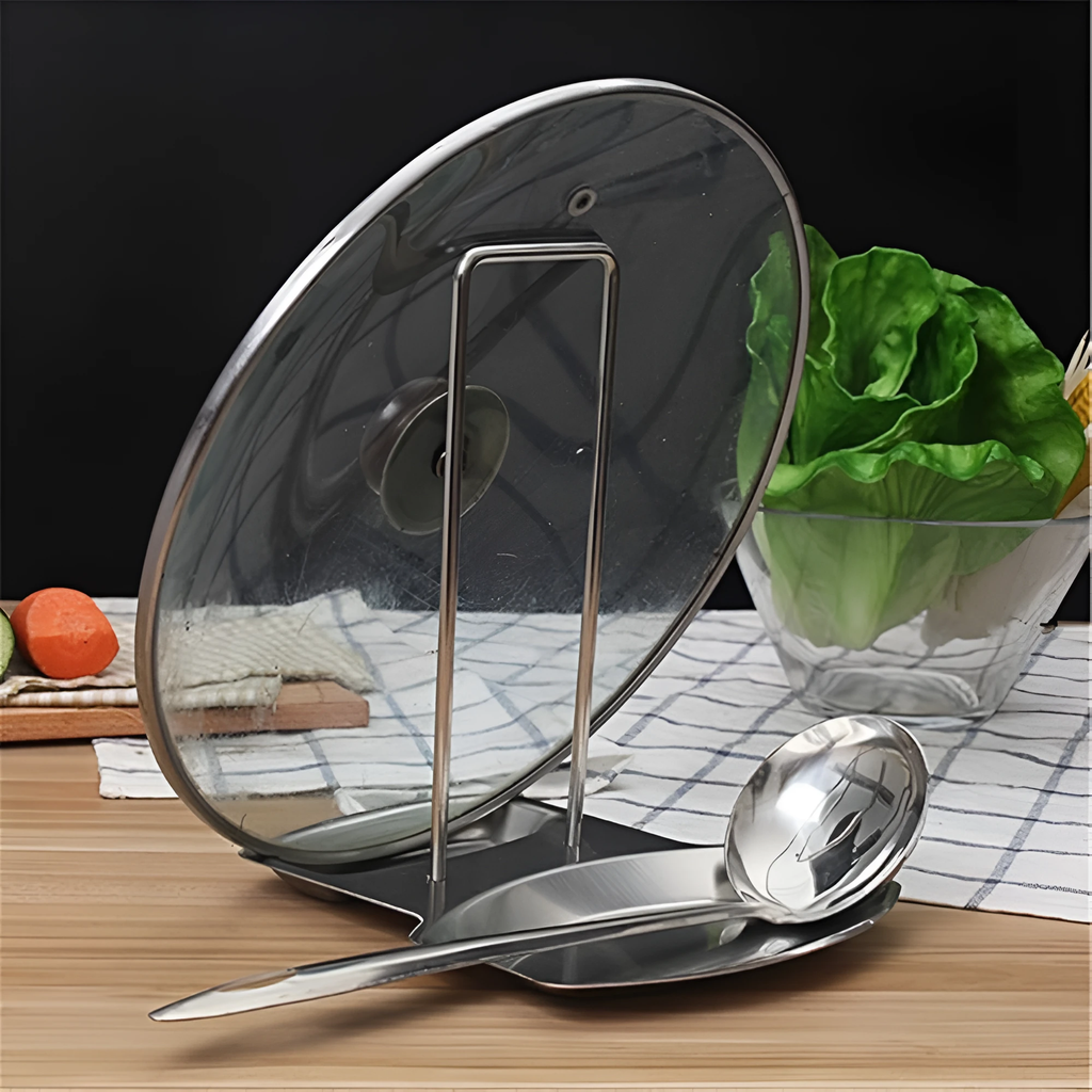 Sleek Pot Lid Holder Rack by Casa & Beyond