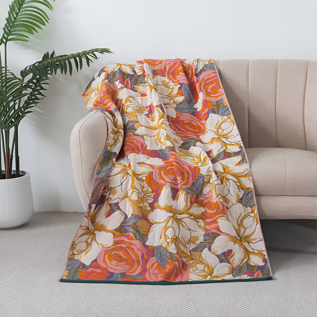 Serene Rose Cotton Bath Towel by Casa & Beyond
