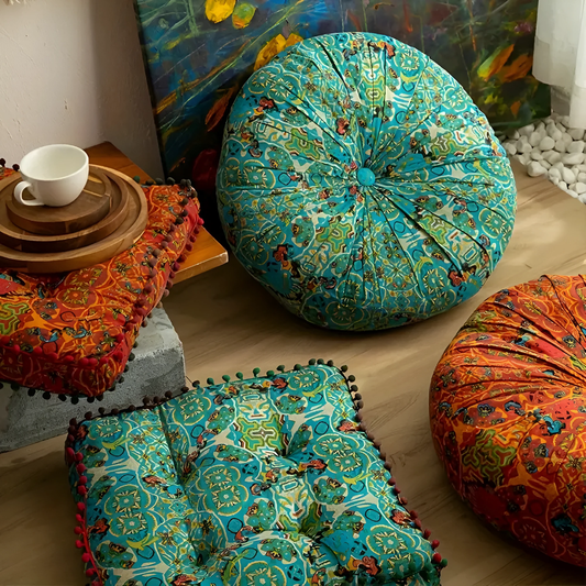 Bohemian Embroidered Floor Cushion by Casa & Beyond