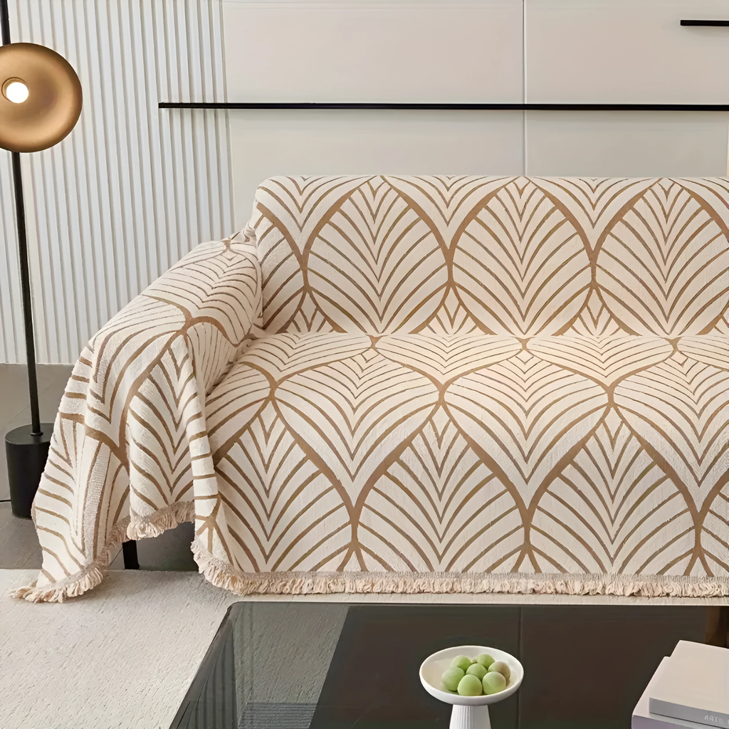 Modern Maple Leaf Sofa Cover by Casa & Beyond
