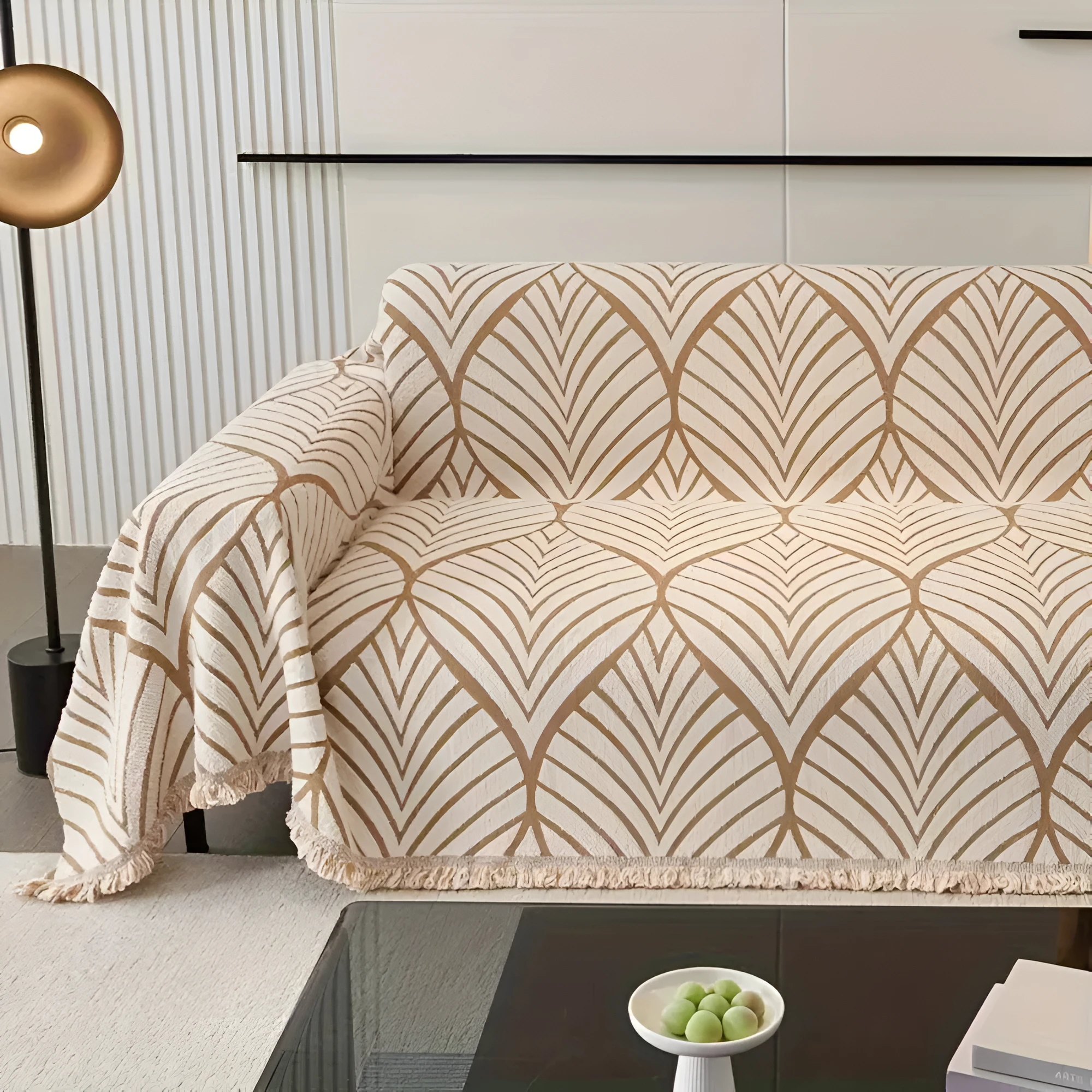 Modern Maple Leaf Sofa Cover by Casa & Beyond