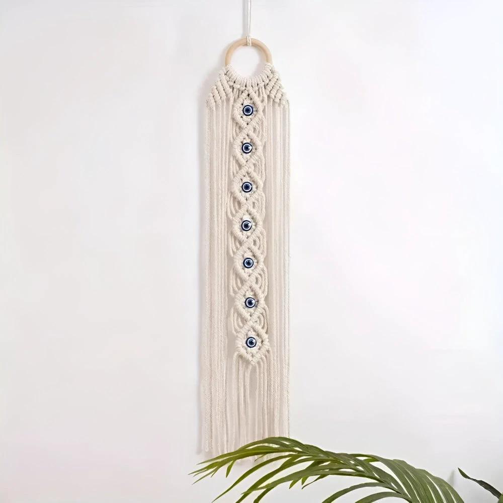Eye-Beads Bohemian Macrame Wall Decor by Casa & Beyond