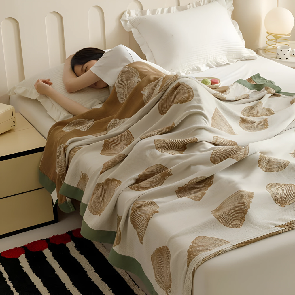 Rural Pumpkin Bamboo Fiber Blanket by Casa & Beyond
