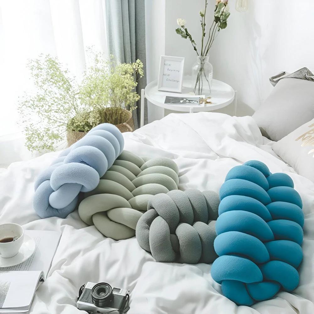 Splendid Ellipse Knotted Plush Cushion by Casa & Beyond