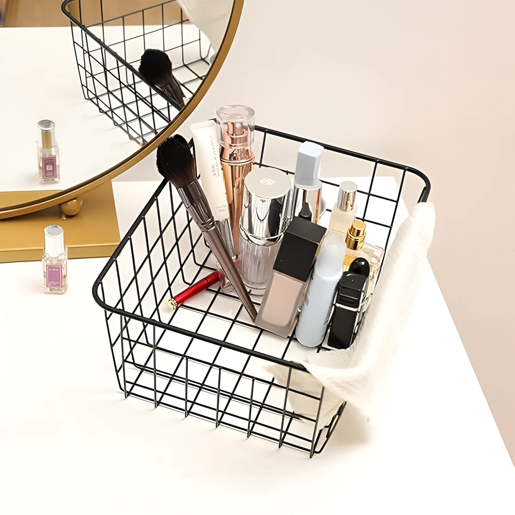 Sleek Wire Organizer Storage Basket by Casa & Beyond