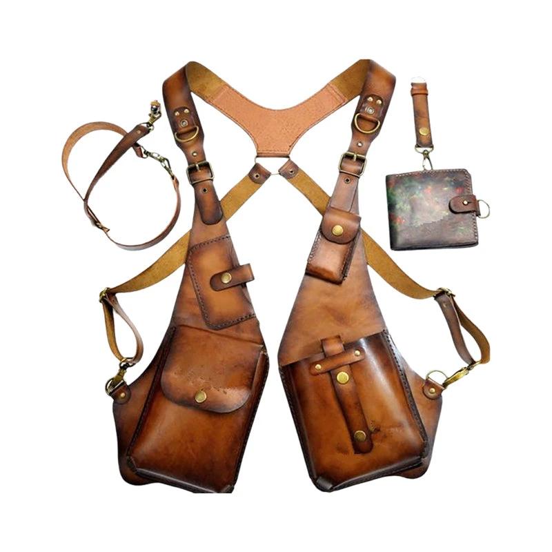 Medieval Steampunk Retro Shoulder Bag with Shoulder Strap by BowLift