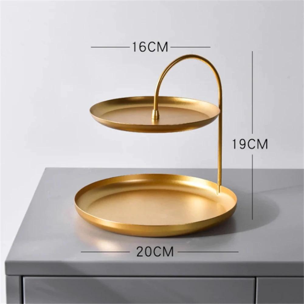 Elegant Gold Storage Organizer Stand by Casa & Beyond