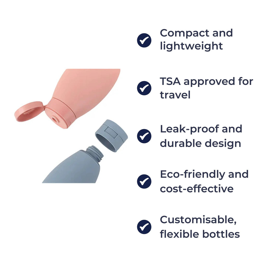 Leak-Proof Silicone – 60 ml Refillable – Ideal for Carry-On Trips Bowlift by Bowlift