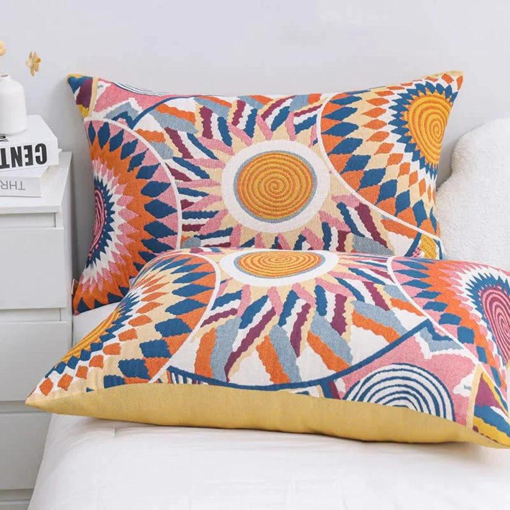 Nordic Sun Print Button Cotton Pillowcases (2pcs) by Casa & Beyond