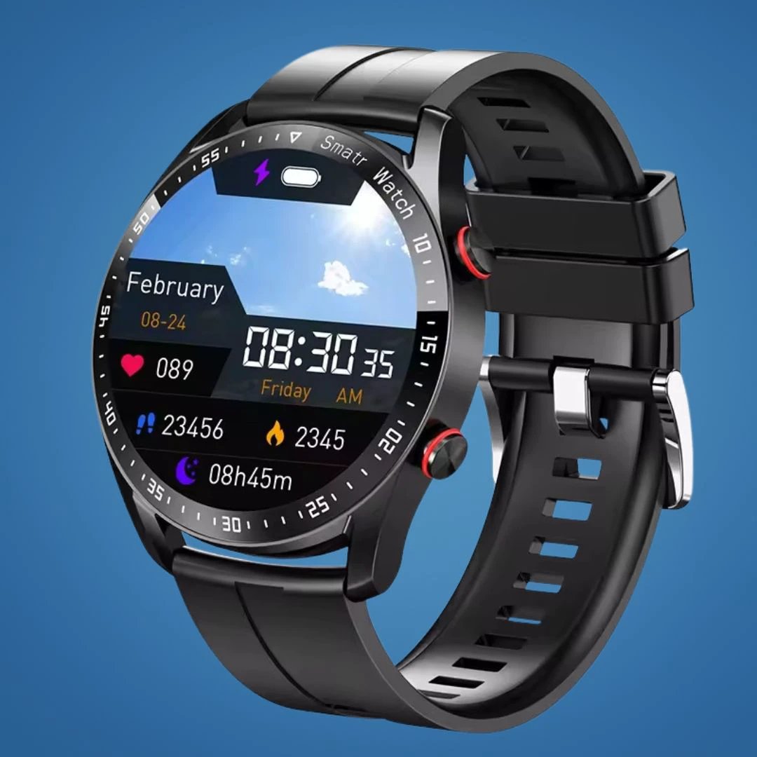 FitTrack | Non-Invasive Fitness Smart Watch - Tracks Physical Activity - Heart Rate - Sleep - Workout - GPS Notifications - Water Resistant Bowlift by Bowlift