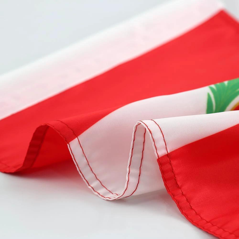 Peru flag Car Window Flag of Peru 11X18 Inch(28x46cm) 100% Polyester, Strong White Flagpole by flagsshop
