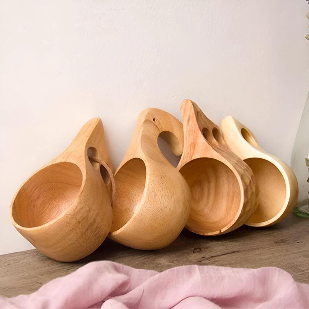 Rubberwood Artisan Mug Collection by Casa & Beyond
