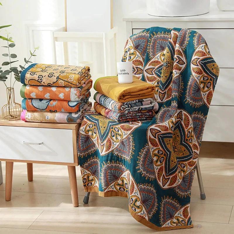 Diamond Blossom Reversible Bath Towel by Casa & Beyond