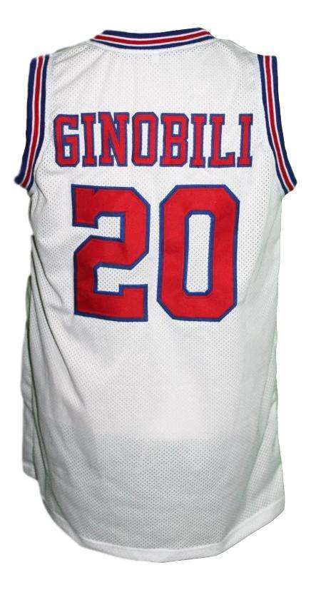 Manu Ginobili Jersey #20 Dallas Chaps Retro Basketball White by My store basketball