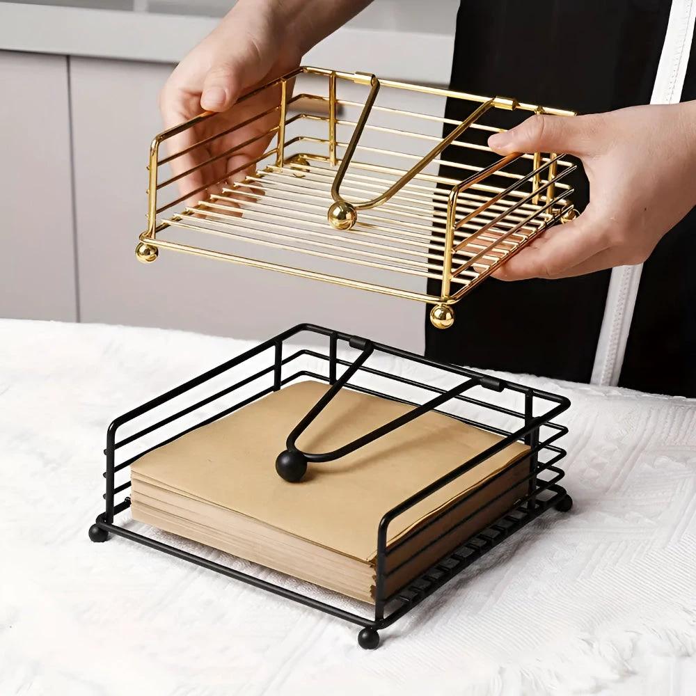 Sleek Iron Napkin Holder by Casa & Beyond