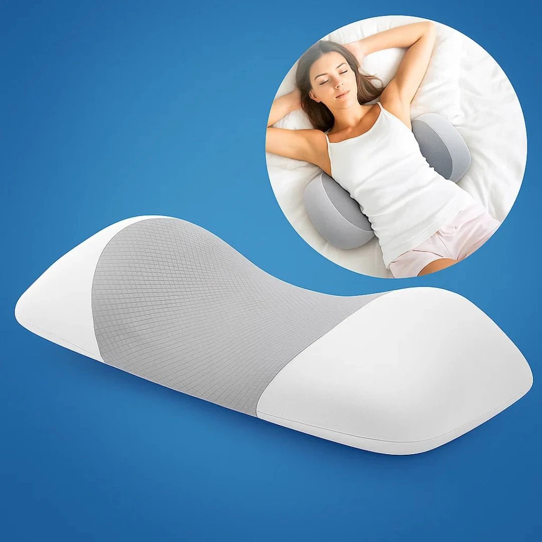 SpineEase | Lumbar Support Memory Foam Pillow – Back Pain Relief – Breathable Cover – Ergonomic Sleep Aid Bowlift by Bowlift