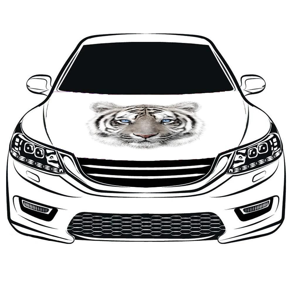 Black Tiger Car Hood Cover Flag , Engine Banner Flag Black Tiger Logo,3.3X5ft,/6X7FT100% Polyester Elastic Fabrics Can be Washed by flagsshop