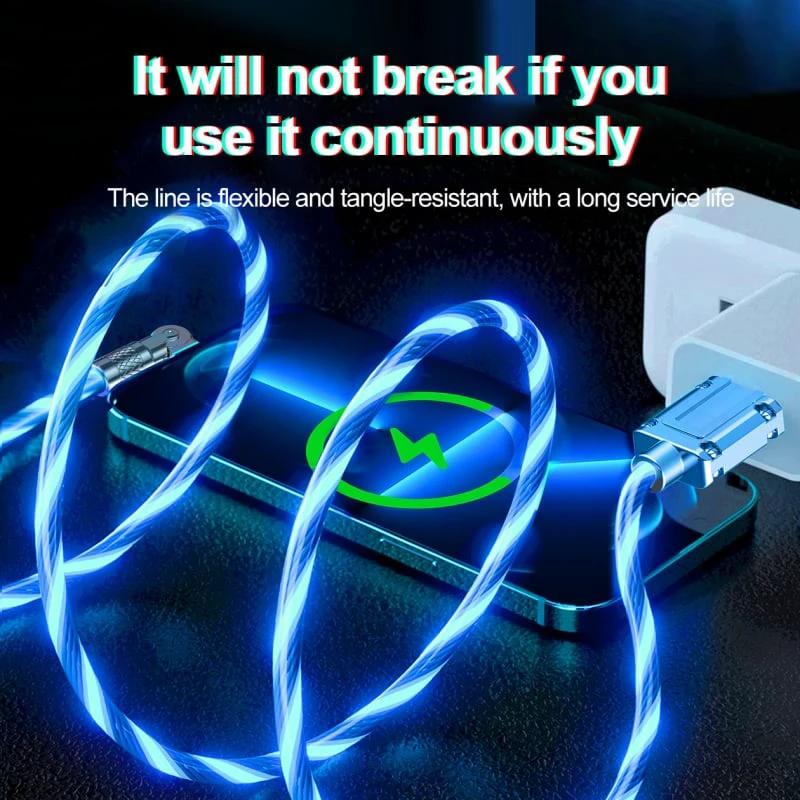 Magnetic Charging Cable | 540° Rotating Connector | Fast Charge with LED Glow by BowLift
