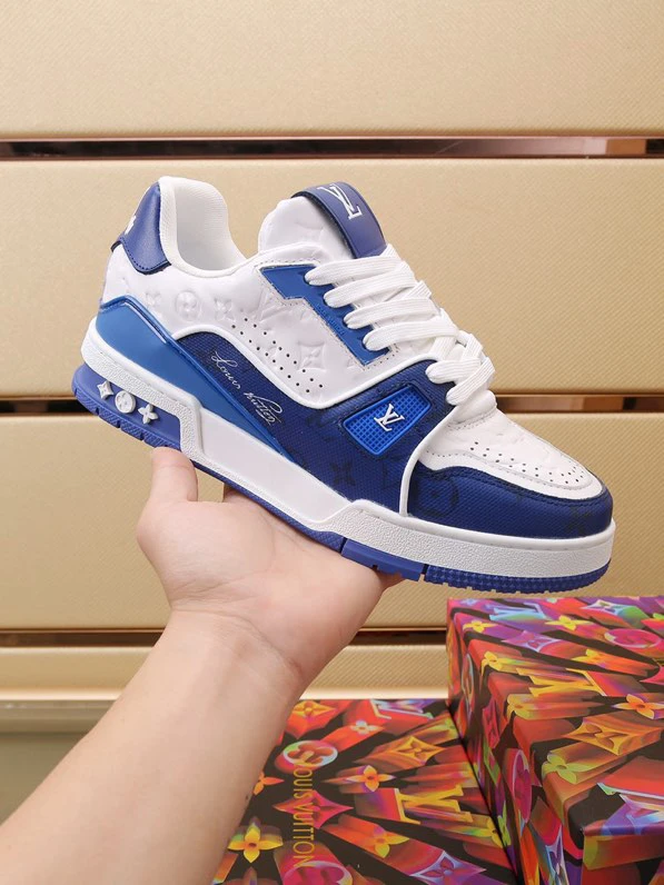 Luxury Trainer Sneakers Shoes #54 Signature Blue and White by Air Jordan